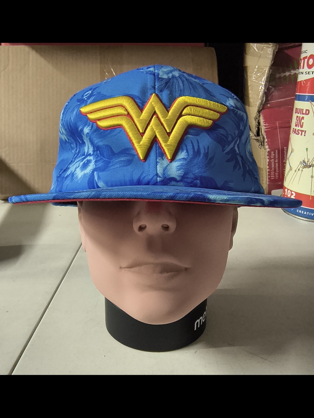 DC Comics Originals Blue Floral Wonder Woman Logo Hat OSFM